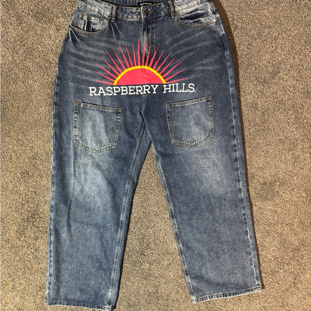 GV gallery blue “raspberry hills” pocket jeans